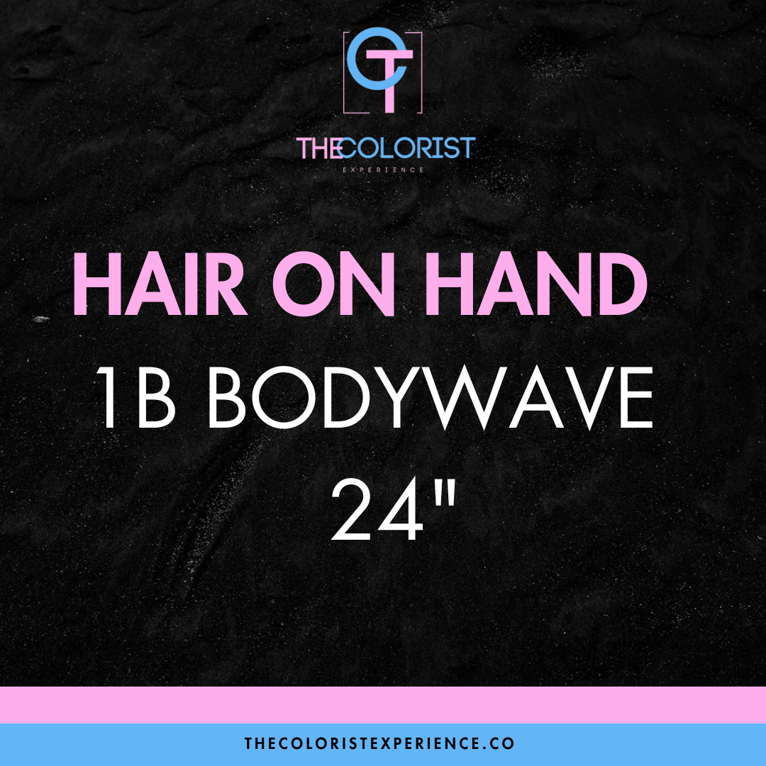 Hair on Hand : 1B Bodywave 24"